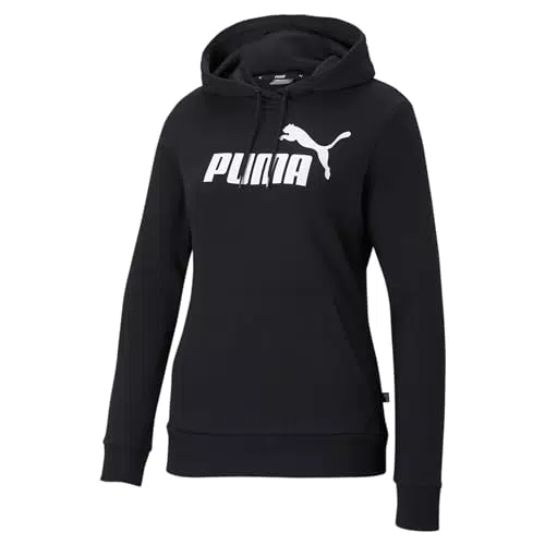 PUMA Felpa da Donna con Logo Ess FL, Rosa Pesca, S