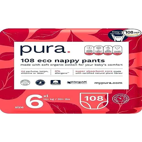 Pura Pannolini Mutandina Eco Ipoallergenici per Pelli Sensibili