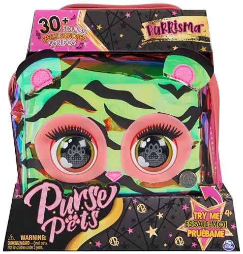 Purse Pets Purrisma - Giocattolo Interattivo Tigre per Bambine e Preadolescenti