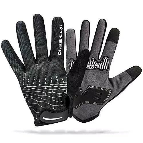 Queshark Guanti MTB Antiscivolo Touch Screen per Ciclismo e Bicicletta