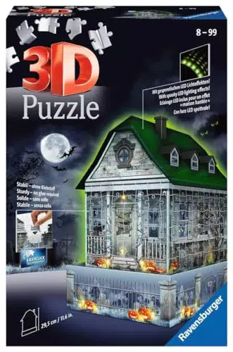 Ravensburger 3D Puzzle Casa degli Spiriti Night Edition con Luce per 6+ Anni