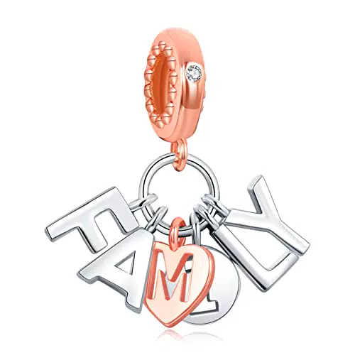 Rimgoris Charm in Argento 925 per Bracciali e Collane - Lettera di Famiglia