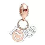 Rimgoris Charm in Argento 925 per Donna - Bracciali e Collane I Love You