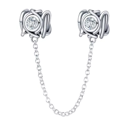 Rimgoris Ciondoli in argento sterling 925 per braccialetti e collane con diamanti