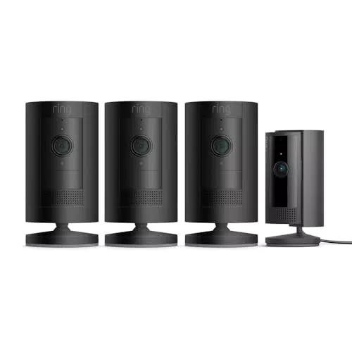 Ring Videocamera di sicurezza WiFi HD Stick Up Cam e Indoor Cam 2a gen.