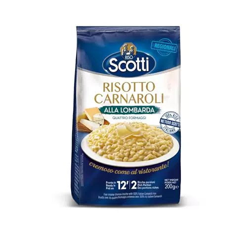 Riso Scotti Risotto alla Lombarda - Riso Carnaroli Senza Glutine Pronto in 12 Minuti