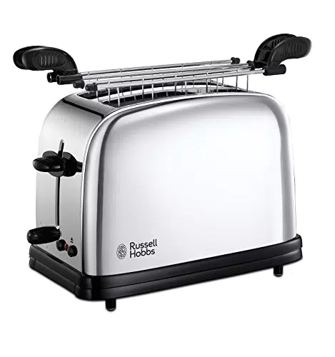 Russell Hobbs Tostapane 23310-57 con Pinze e Fessure Extra Larghe, 1200 W