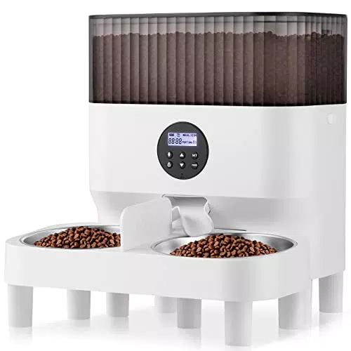 Sailvono Distributore Automatico di Cibo per Gatti Programmabile con Funzione di Registrazione