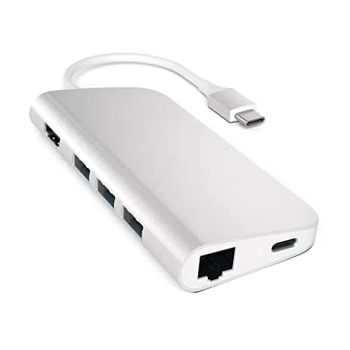 Satechi Adattatore Multiporta HDMI 4K, PD USB-C, Lettore SD/Micro per MacBook e iPad