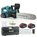 SeeSii Motosega a Batteria 1200W con Batteria 10000mAh e Motore Brushless