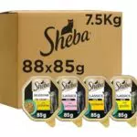 Sheba Cibo Umido per Gatti Adulti - Mix di Salmone, Pollo e Pollame