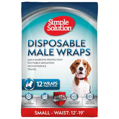 Simple Solution Pannolini Monouso per Cani Maschi con Indicatore di Bagnato