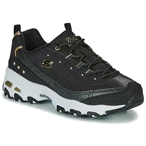 Skechers Sneaker Donna Modello 149267 in Duraleather con Dettagli Dorati