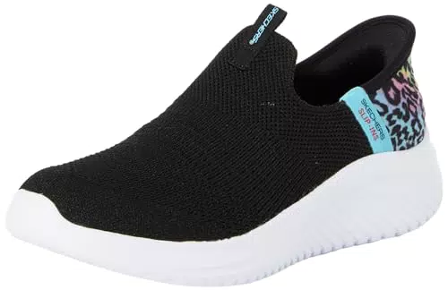 Skechers Sneaker Bambine e Ragazze - Modello Black Mesh Multi Trim