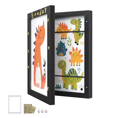 SONGMICS Cornice per Disegni A4 con Vetro e Passepartout, Modello RPF052B01