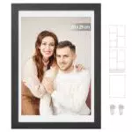 SONGMICS Cornice Portafoto con 3 Passepartout per Collage di Foto RPF024B01