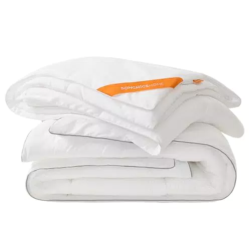 Songmics Piumino Letto 2 in 1 per Tutte le Stagioni, Modello TDC003W01