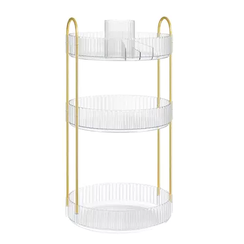 SONGMICS Organizzatore Girevole per Cosmetici e Trucchi, Modello JKA011W02