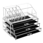 SONGMICS Organizzatore per Cosmetici con 3 Cassetti e 15 Scomparti JKA002TP