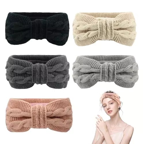 Sporway Fasce per Capelli da Donna Invernali in Maglia Foderate in Pile