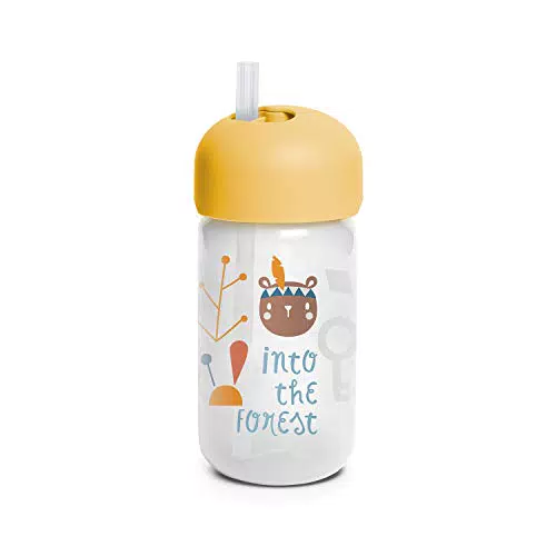 Suavinex Bicchiere Baby Training Cup con Cannuccia Flessibile e Sistema Antigoccia