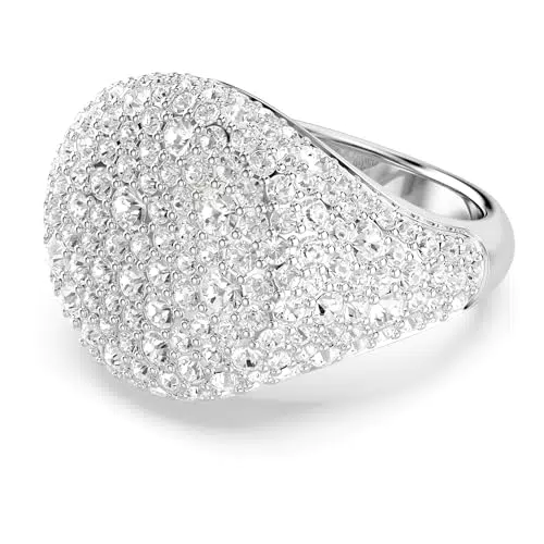 Swarovski Anello Cocktail Meteora Placcato Rodio - Eleganza senza tempo