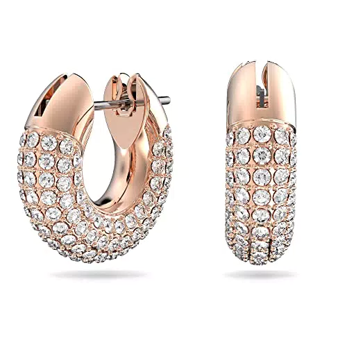 Swarovski Orecchini a cerchio Dextera in Pavé Placcati Oro Rosa
