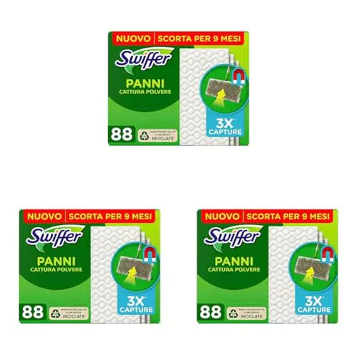 Swiffer Panni Catturapolvere Microfibra per Pavimenti e Peli di Animali
