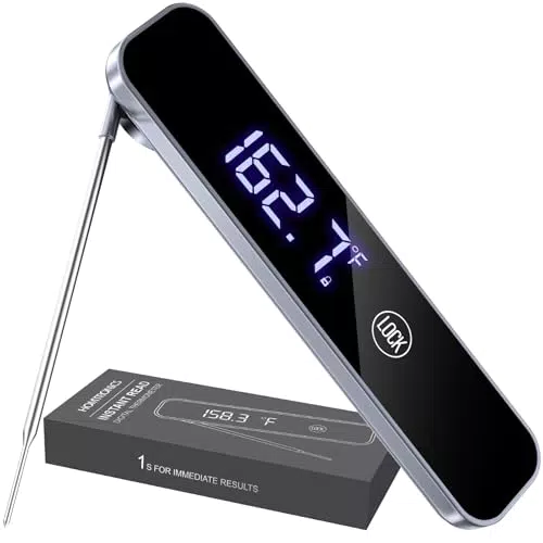 Homtronics Termometro Digitale per Cucina e Barbecue, Lettura Istantanea IP67
