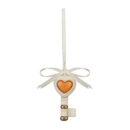 THUN Chiave con Cuore da Appendere - Bomboniera e Regalo di Coppia in Ceramica