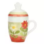 THUN Mug in Porcellana Decorata a Mano, Linea Florianne, Capienza 300 ml
