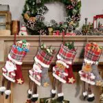 TIDEVAN Calze Natalizie da Appendere per Decorare Camino e Albero di Natale