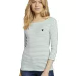 Tom Tailor Camicia Donna Maniche Lunghe a Righe Modello 1024035