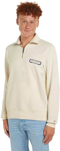 Tommy Hilfiger Felpa con Cerniera Mezza Zip Uomo