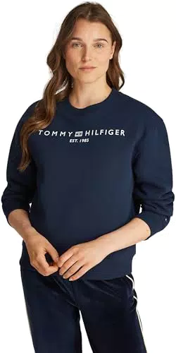 Tommy Hilfiger Felpa Donna Senza Cappuccio - Stile Elegante e Confortevole