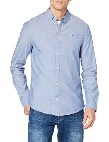 Tommy Hilfiger Camicia Slim Stretch Oxford Uomo a Maniche Lunghe