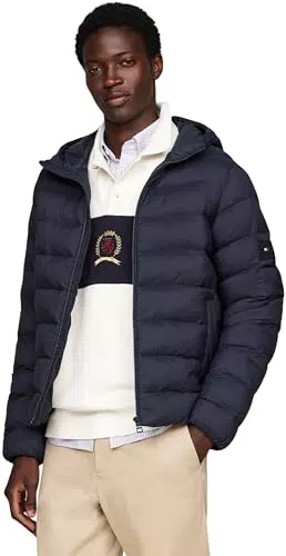Tommy Hilfiger Giacca Trapuntata Mid Weight con Cappuccio per Uomo