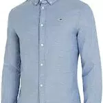 Tommy Jeans Camicia Slim Stretch Oxford Lunga Uomo