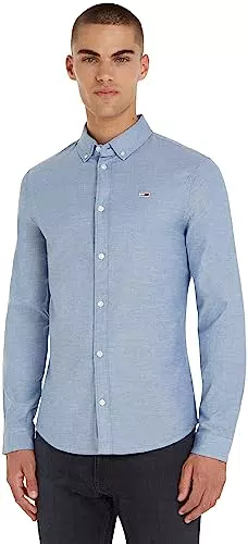Tommy Jeans Camicia Slim Stretch Oxford Lunga Uomo