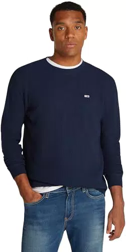Tommy Jeans Maglietta Uomo Maniche Lunghe Regular Fit Scollo Rotondo