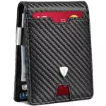 Tomylv Portafoglio Uomo RFID Blocking Slim in Pelle con 13 Porta Carte e Fermasoldi