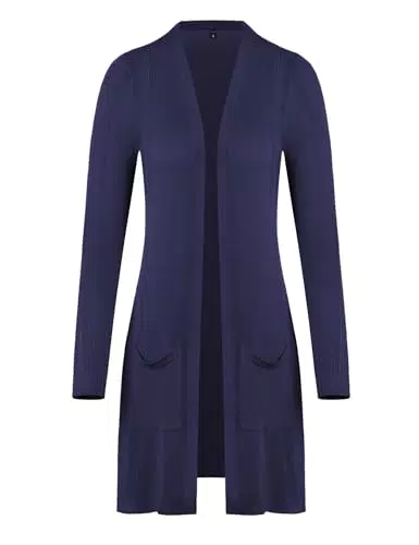 Totatuit Cardigan Donna Lungo Elegante Manica Lunga Traspirante per Primavera e Autunno