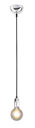 Trio Leuchten Lampadario a Sospensione Cord, Modello 310100106, Metallo Cromato