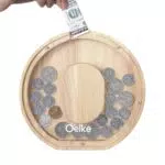 TsunNee Salvadanaio in Legno con Lettere dell'Alfabeto - Regalo per Bambini