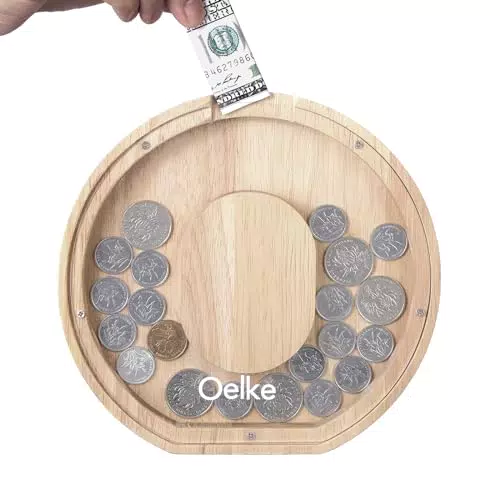 TsunNee Salvadanaio in Legno con Lettere dell'Alfabeto - Regalo per Bambini
