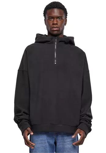 Urban Classics Felpa con Cappuccio Oversized Polar Fleece Half Zip