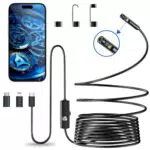 Vexloria Endoscopio per Smartphone HD 1920P Impermeabile IP68 con LED