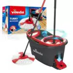 Vileda Turbo Mop Easy Wring & Clean con Secchio a Pedale e Manico Telescopico