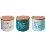 Villa d'Este Home Tivoli Victionary Shades Set Barattoli in Bone China con Coperchio