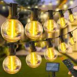Warlisou Catena Luminosa Solare per Giardino con Telecomando - 15M LED